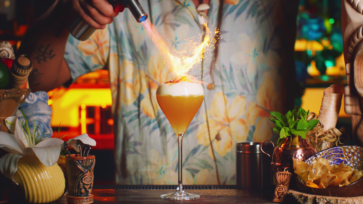 Laki Lambo - Cognac & Rum Tiki Cocktail - Delightful Drinks